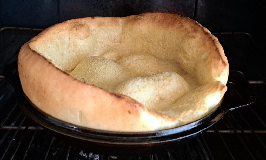 Gluten free german pancake
 in the oven