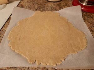 Rolling out gluten free pie crust